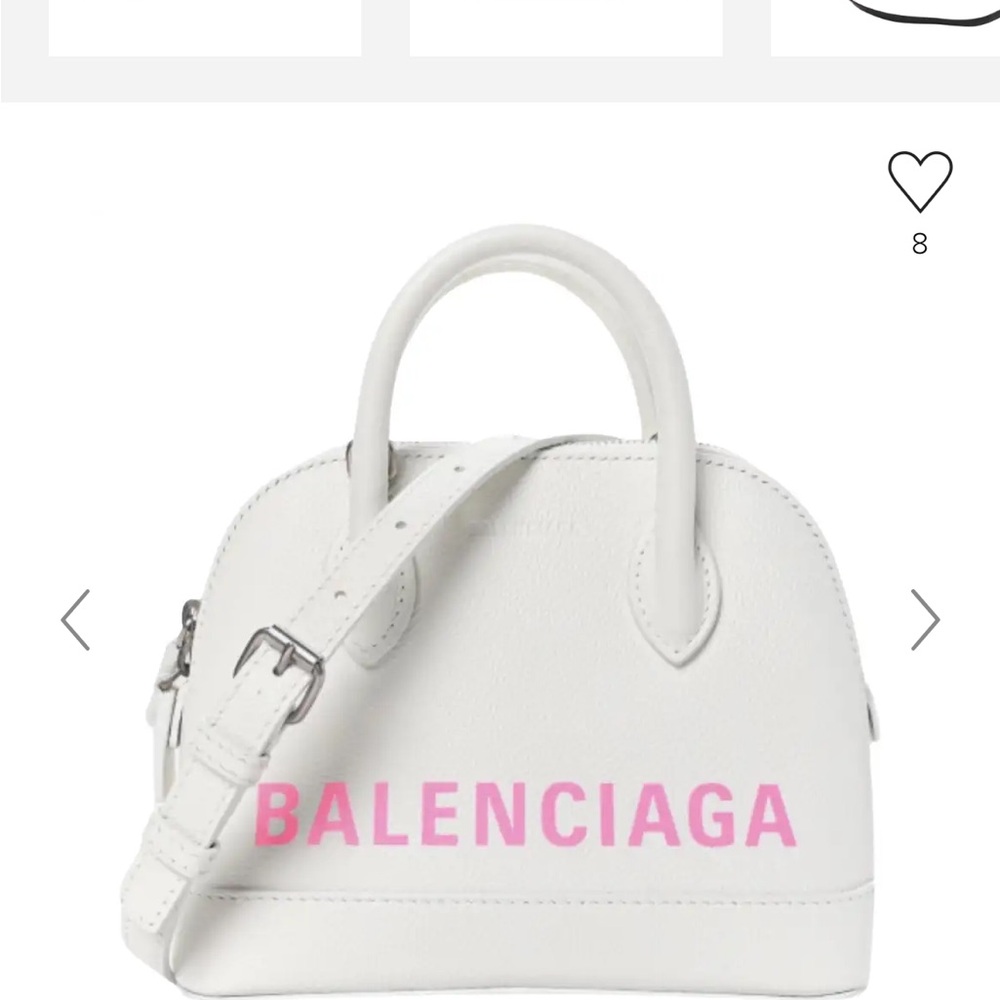 Balenciaga Cream Tote with Pink Logo